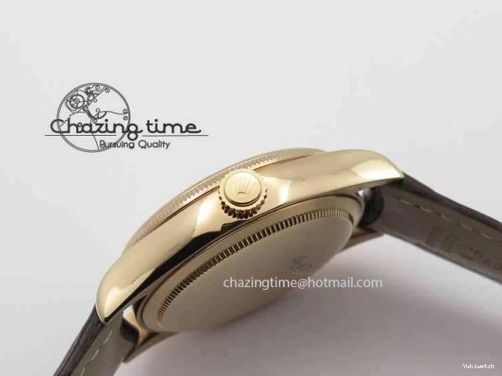Dial White Stick Brown Best Leather A3165 Strap VF Date Cellini Edition Markers On RG 0910